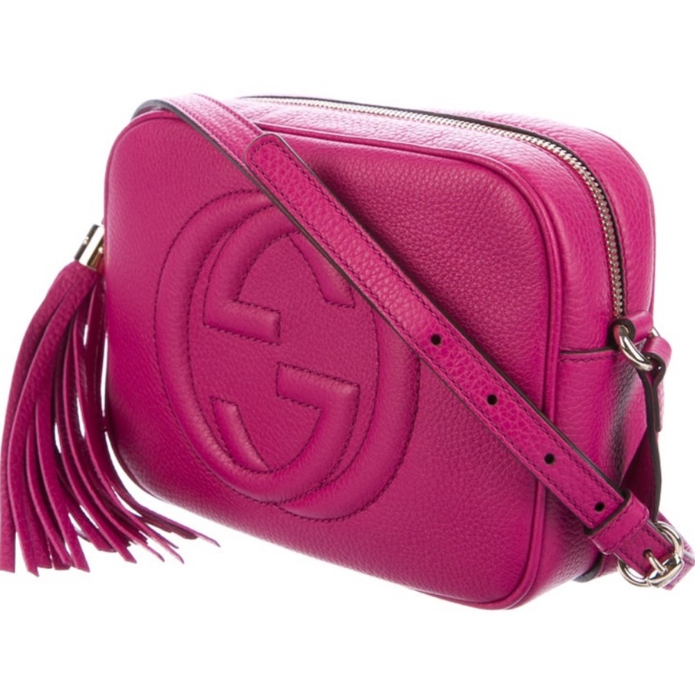 magenta soho gucci disco bag